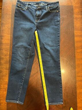 Talbots Flawless Slim Ankle Jeans in Dark Blue